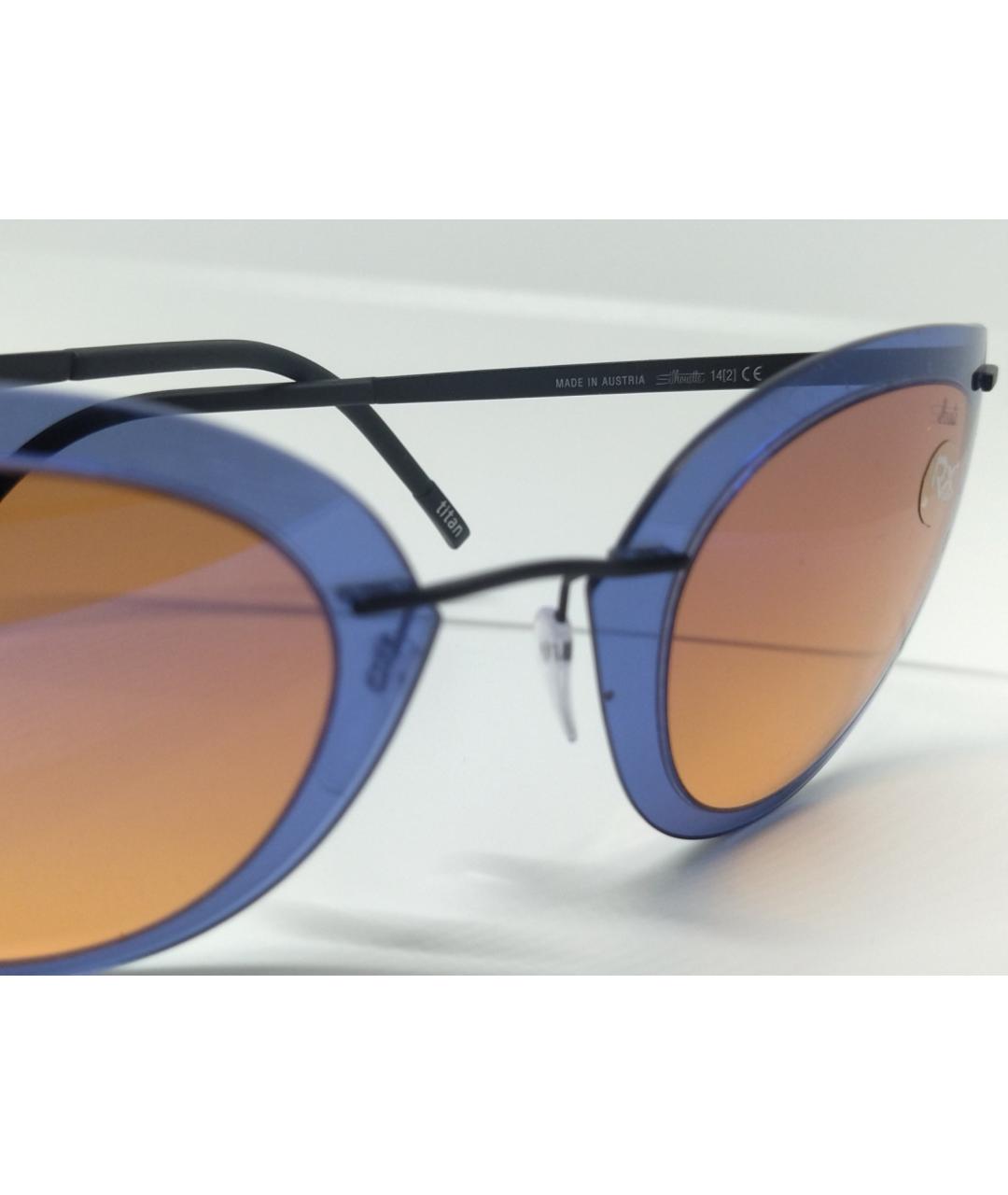 SILHOUETTE Синие металлические солнцезащитные очки, фото 3