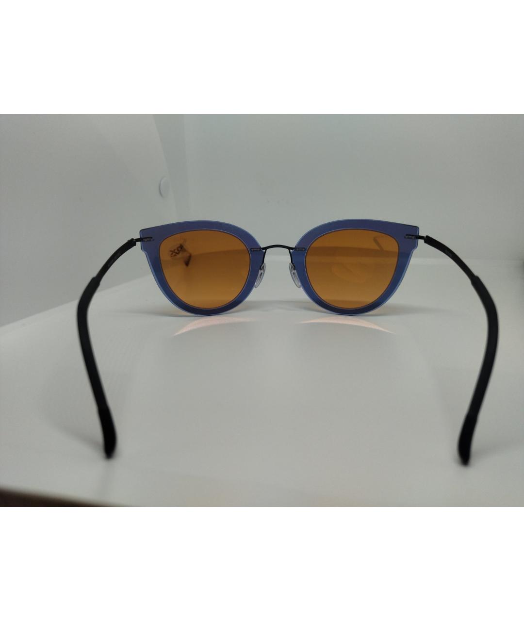SILHOUETTE Синие металлические солнцезащитные очки, фото 4