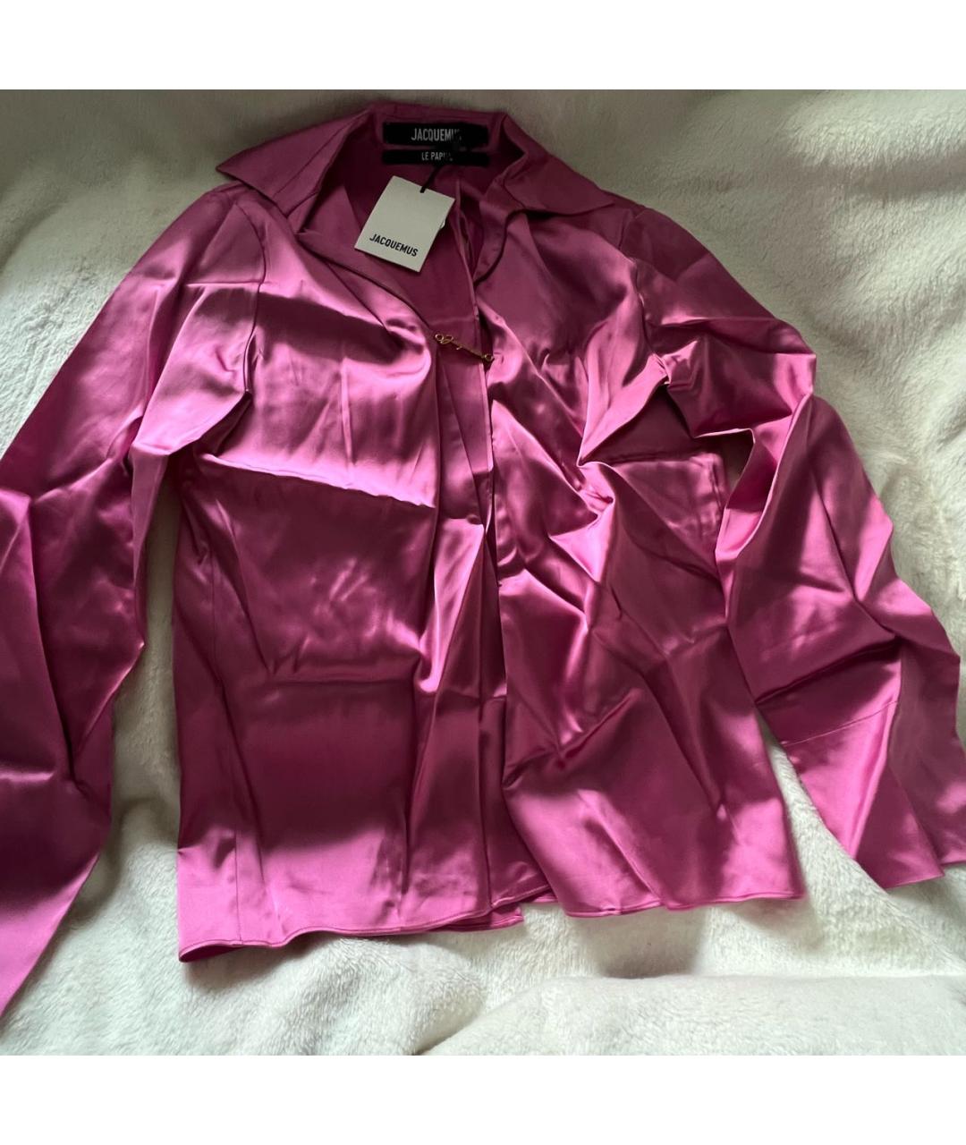 JACQUEMUS Розовая вискозная рубашка, фото 4