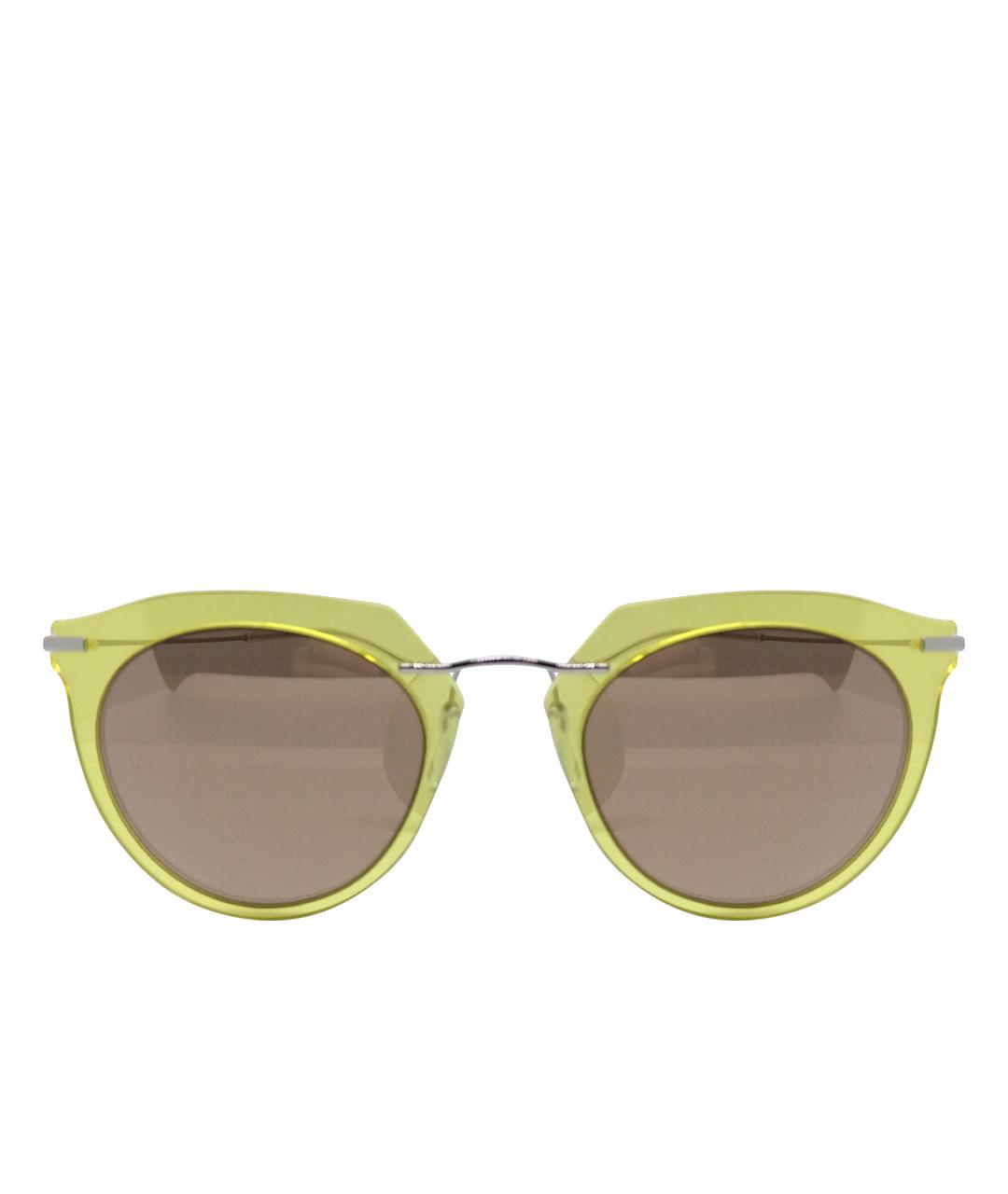 SILHOUETTE Желтые металлические солнцезащитные очки, фото 1
