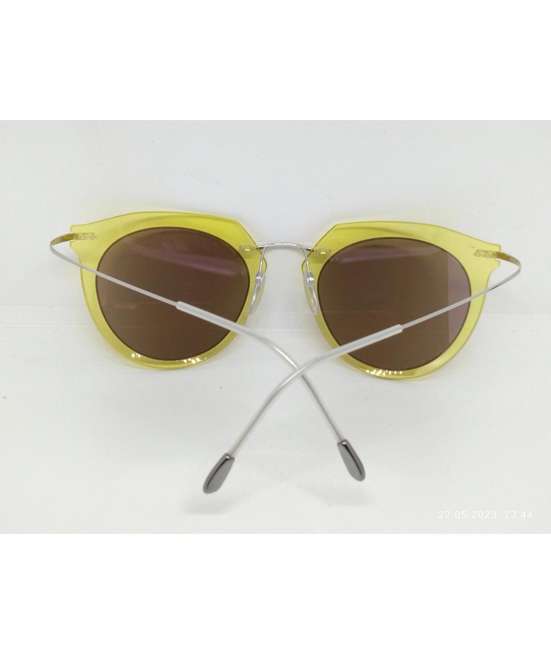 SILHOUETTE Желтые металлические солнцезащитные очки, фото 5