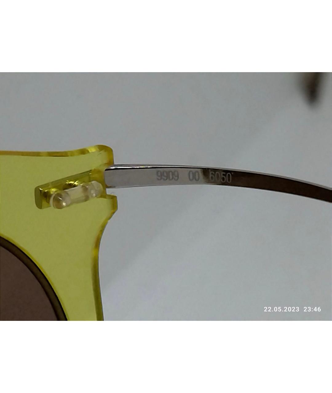 SILHOUETTE Желтые металлические солнцезащитные очки, фото 7