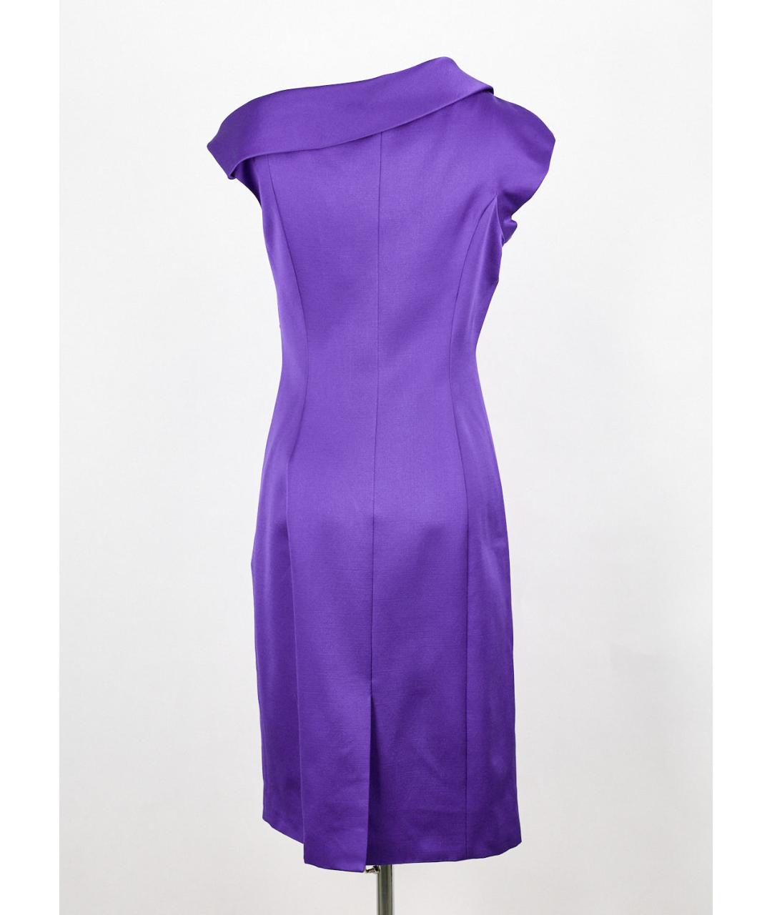 SALVATORE FERRAGAMO Фиолетовое шерстяное вечернее платье, фото 2