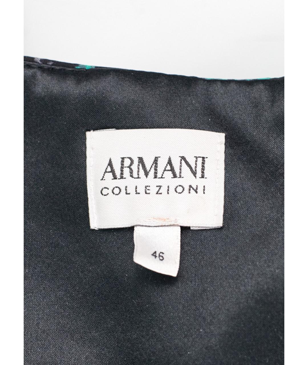 ARMANI COLLEZIONI Бирюзовое шелковое повседневное платье, фото 3