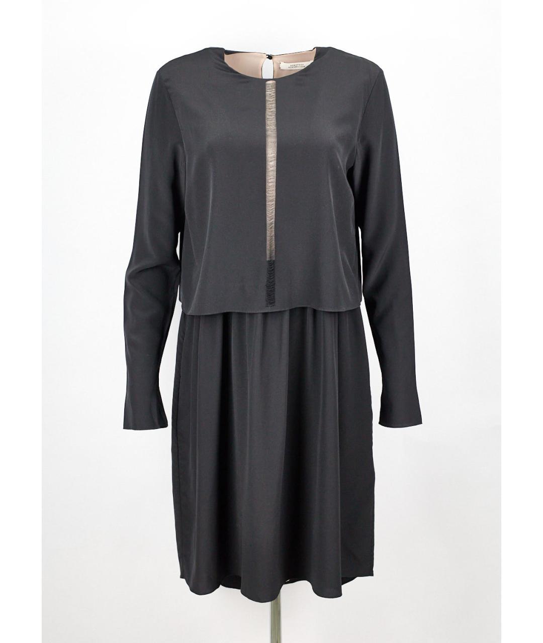DOROTHEE SCHUMACHER Черное шелковое повседневное платье, фото 6