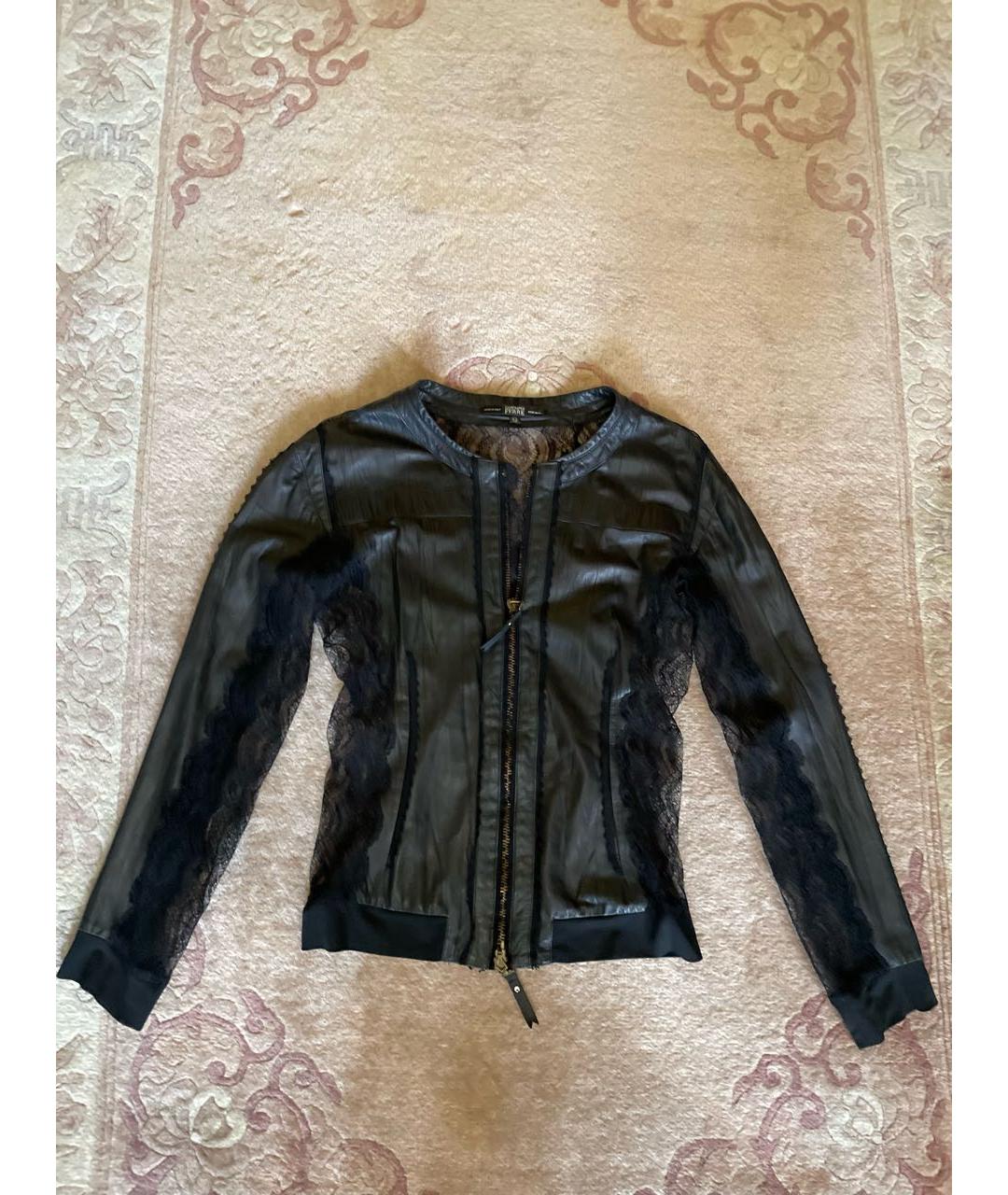 GIANFRANCO FERRE Черная кожаная куртка, фото 9