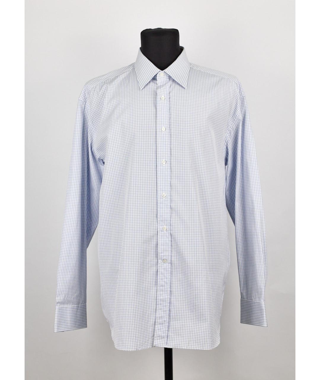 CANALI Голубая хлопковая классическая рубашка, фото 6