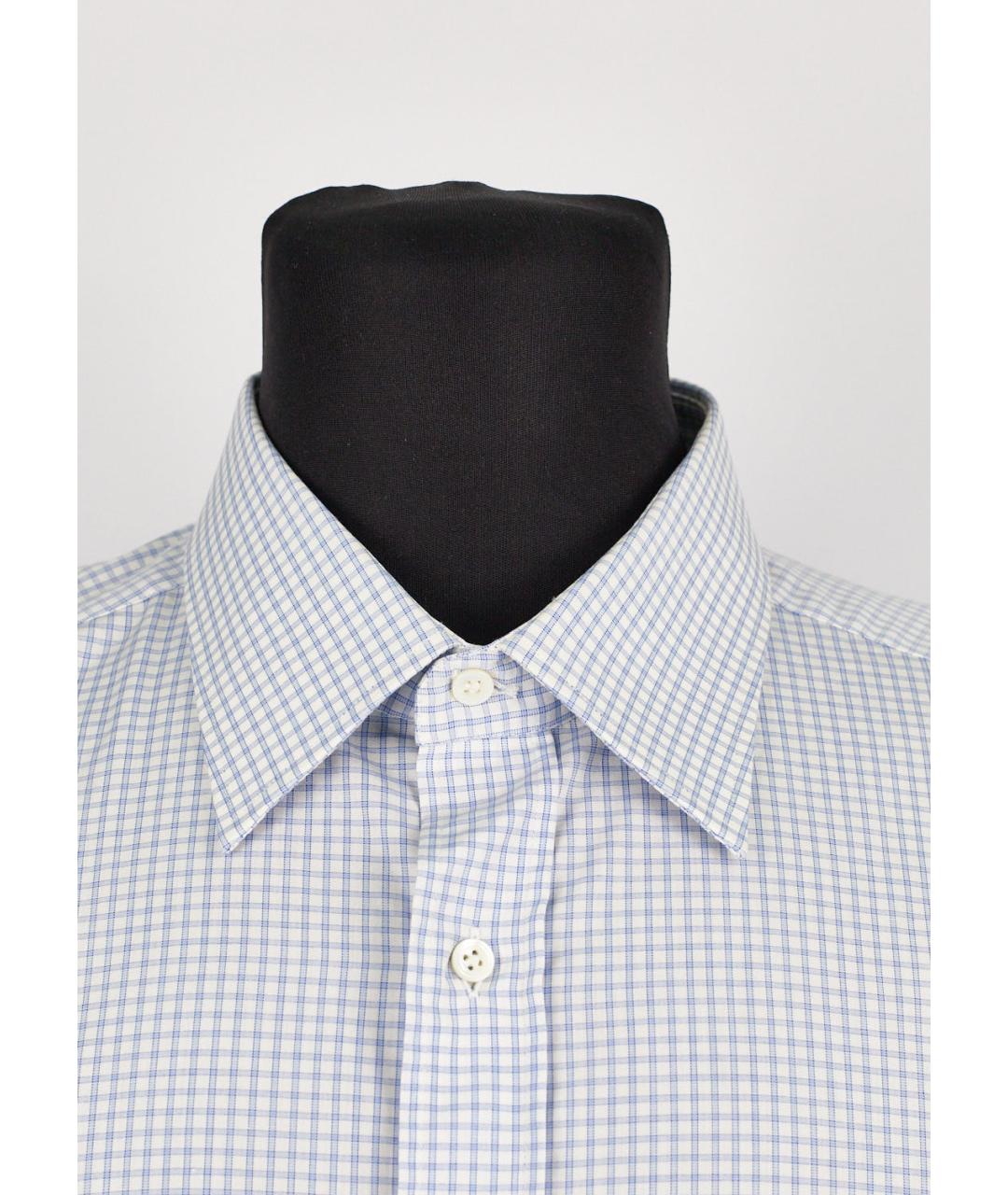 CANALI Голубая хлопковая классическая рубашка, фото 4