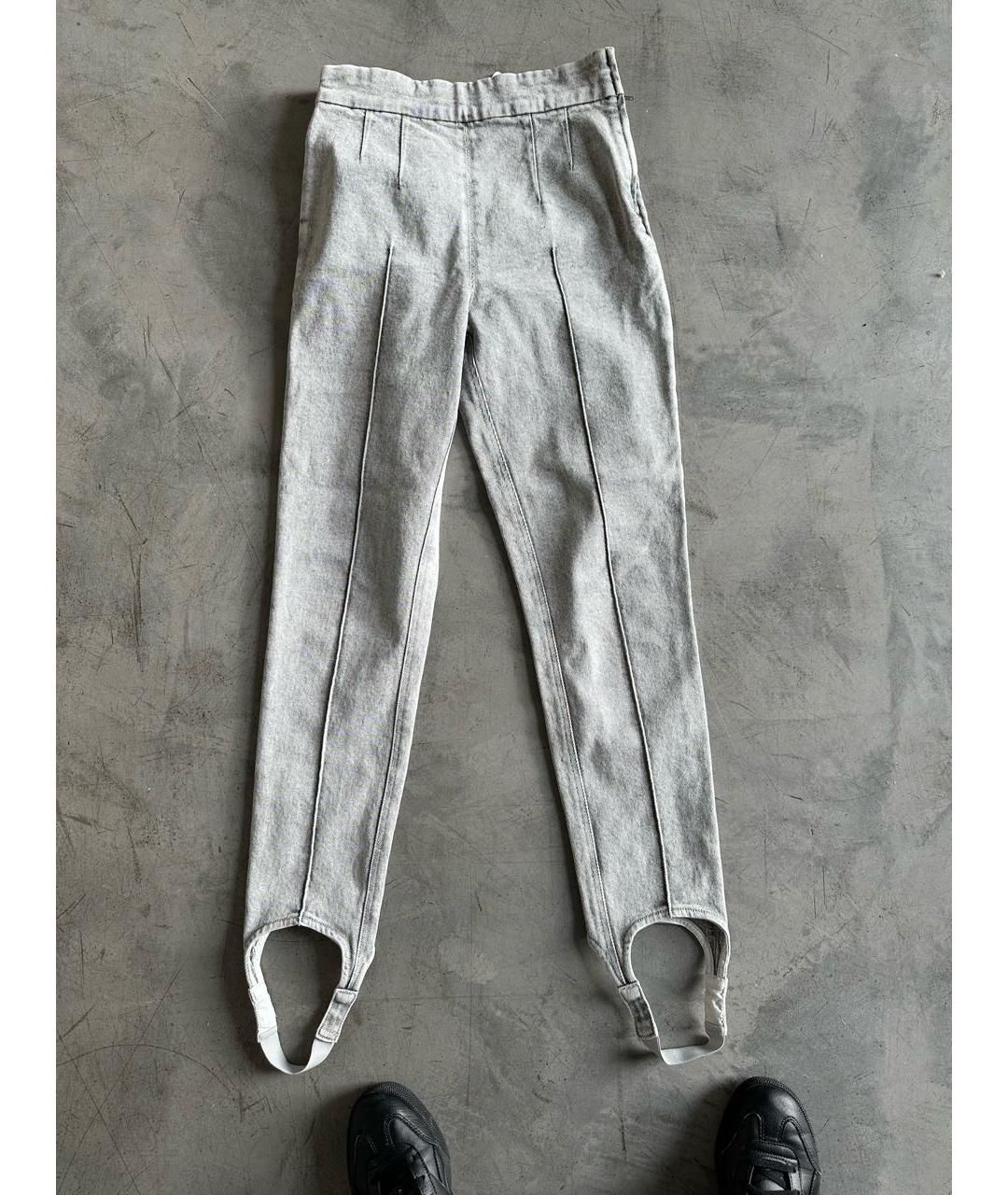ISABEL MARANT Серые хлопко-эластановые джинсы слим, фото 4