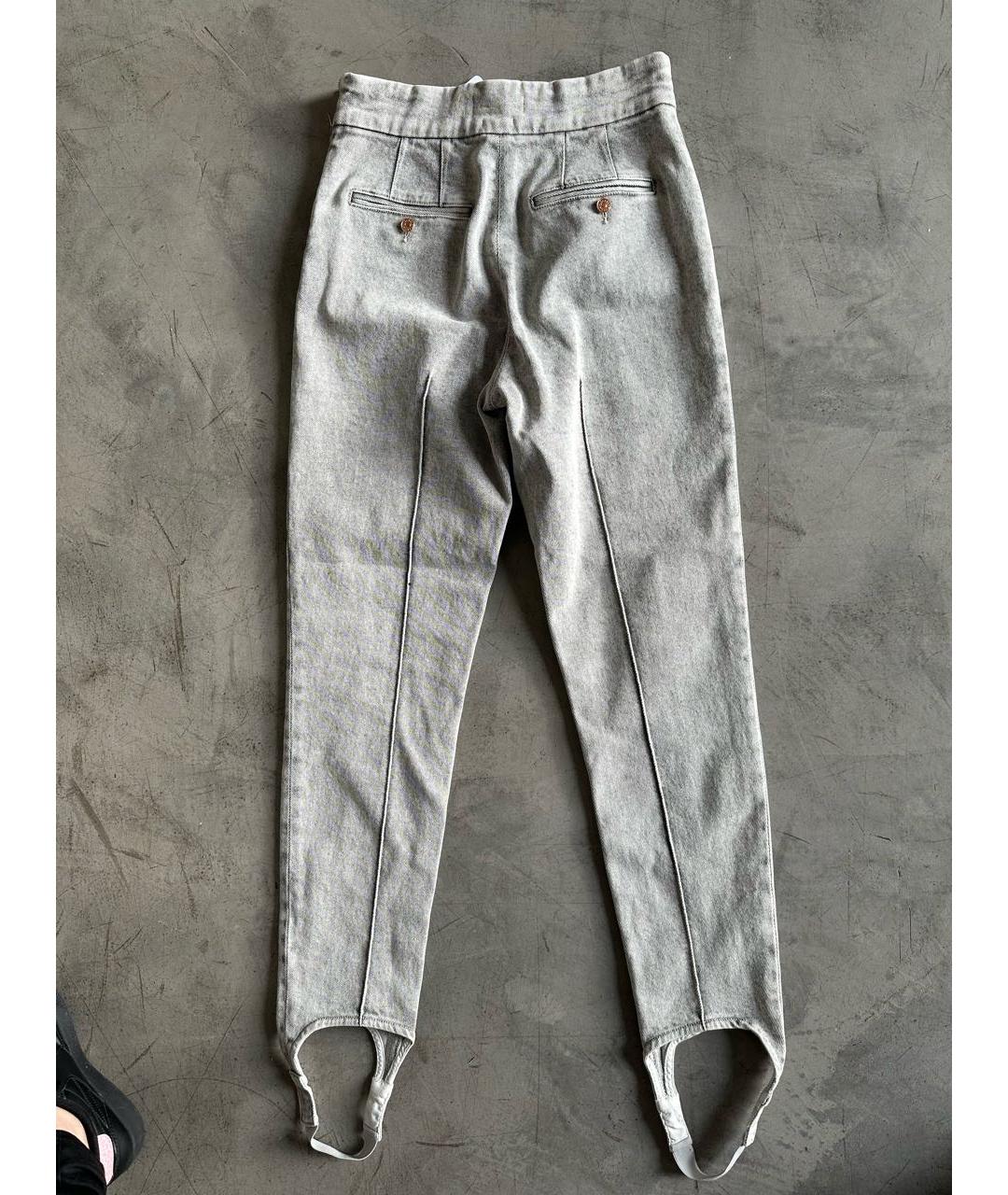 ISABEL MARANT Серые хлопко-эластановые джинсы слим, фото 2