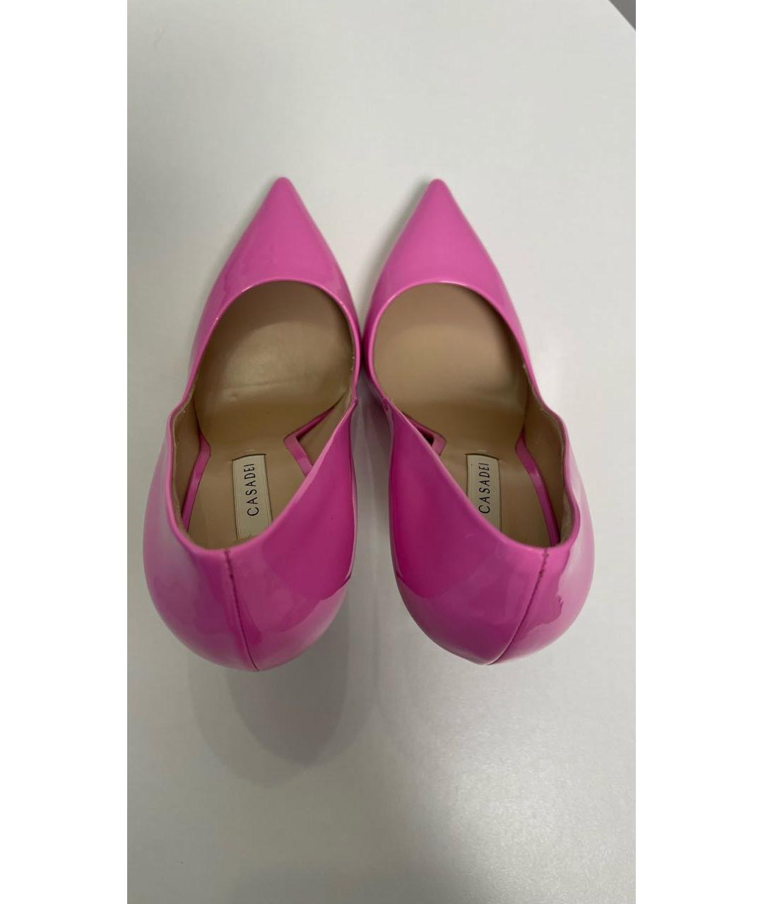 CASADEI Розовые туфли из лакированной кожи, фото 3
