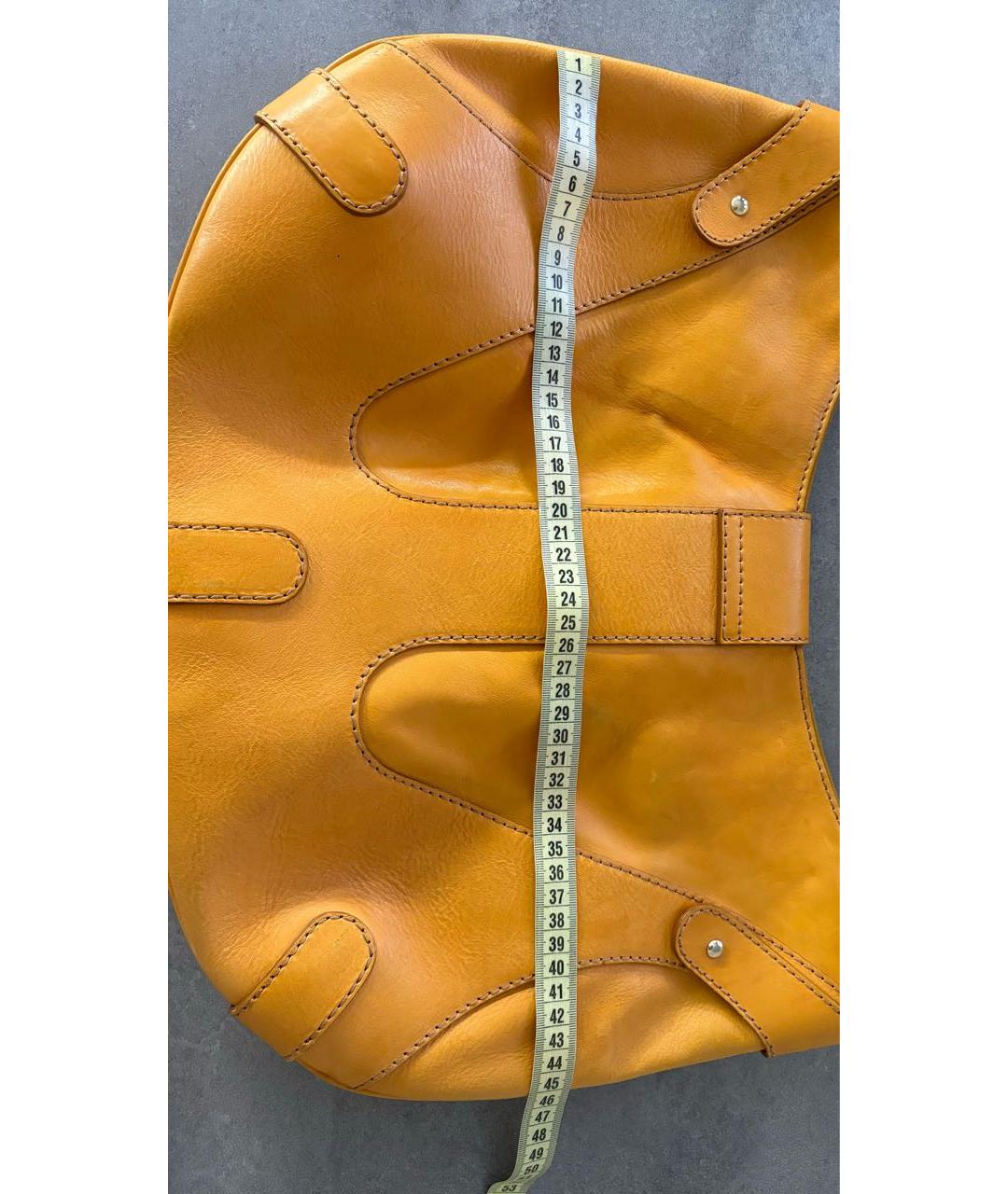 VALENTINO Оранжевая кожаная сумка тоут, фото 8