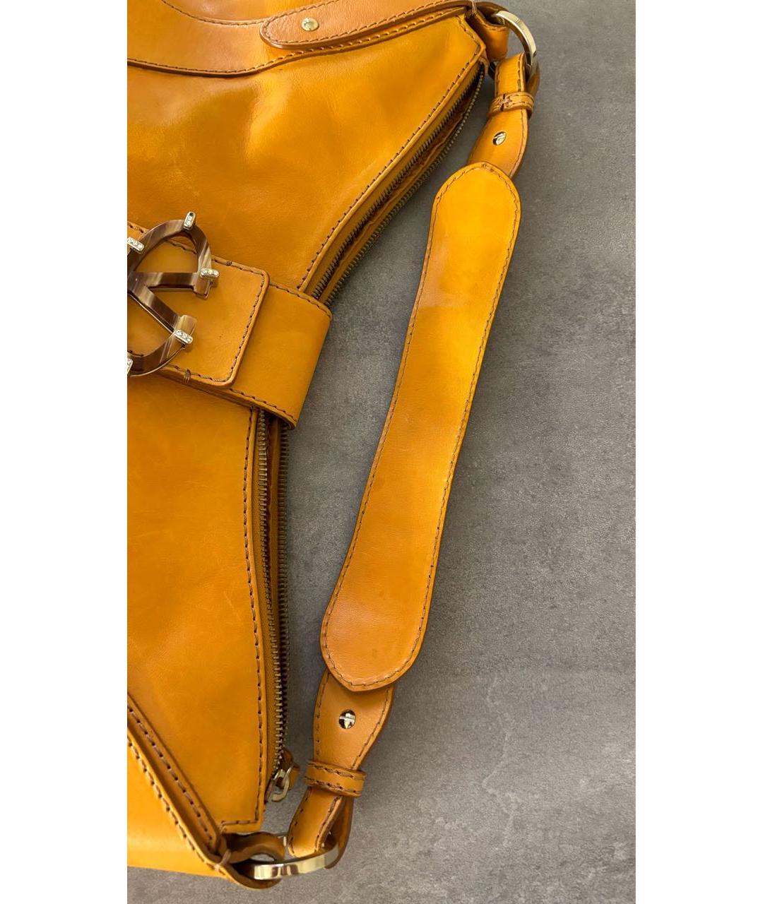 VALENTINO Оранжевая кожаная сумка тоут, фото 7