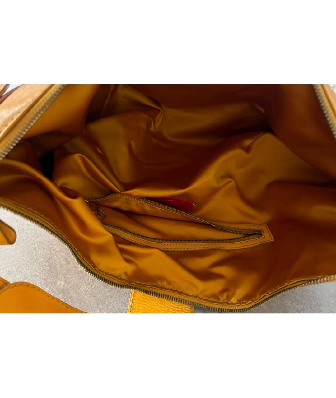 VALENTINO Оранжевая кожаная сумка тоут, фото 5
