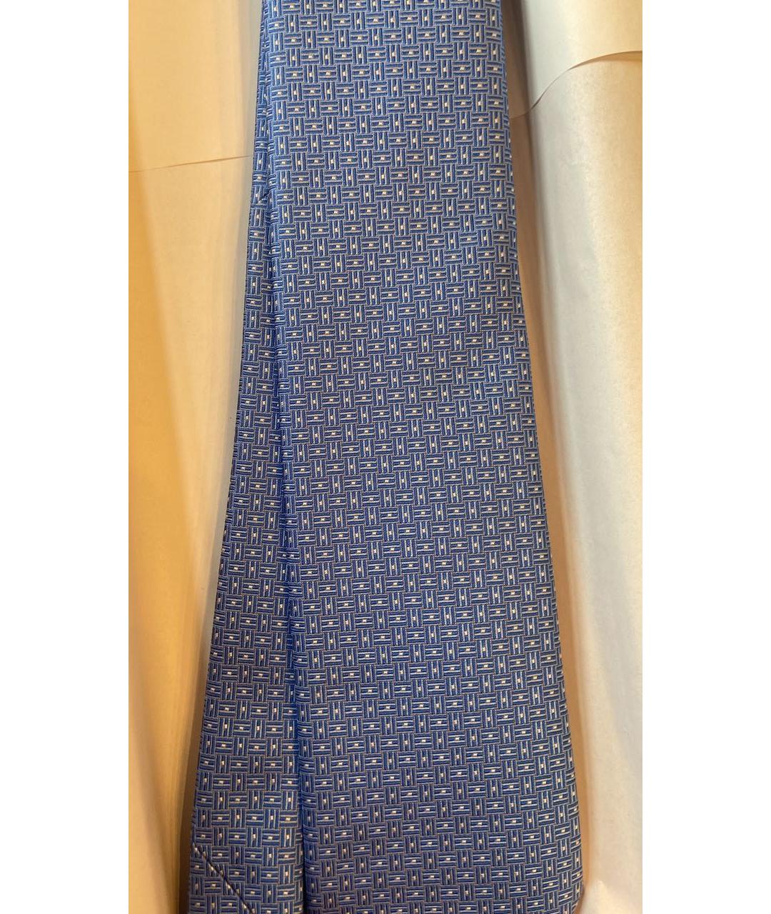 HERMES PRE-OWNED Голубой шелковый галстук, фото 2