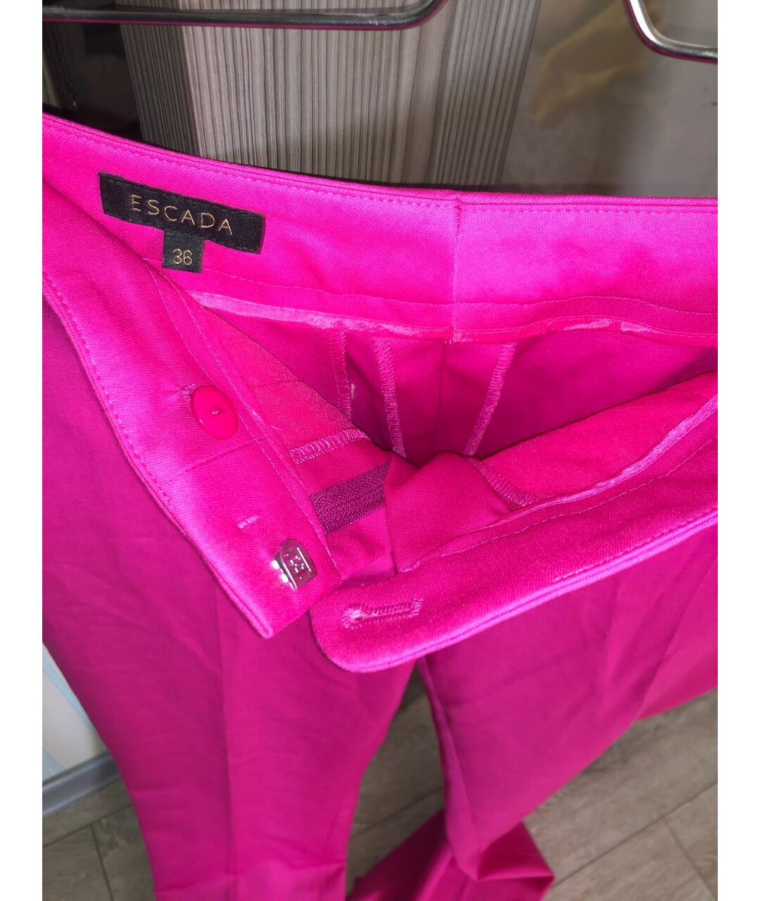 ESCADA Розовые хлопковые брюки широкие, фото 8