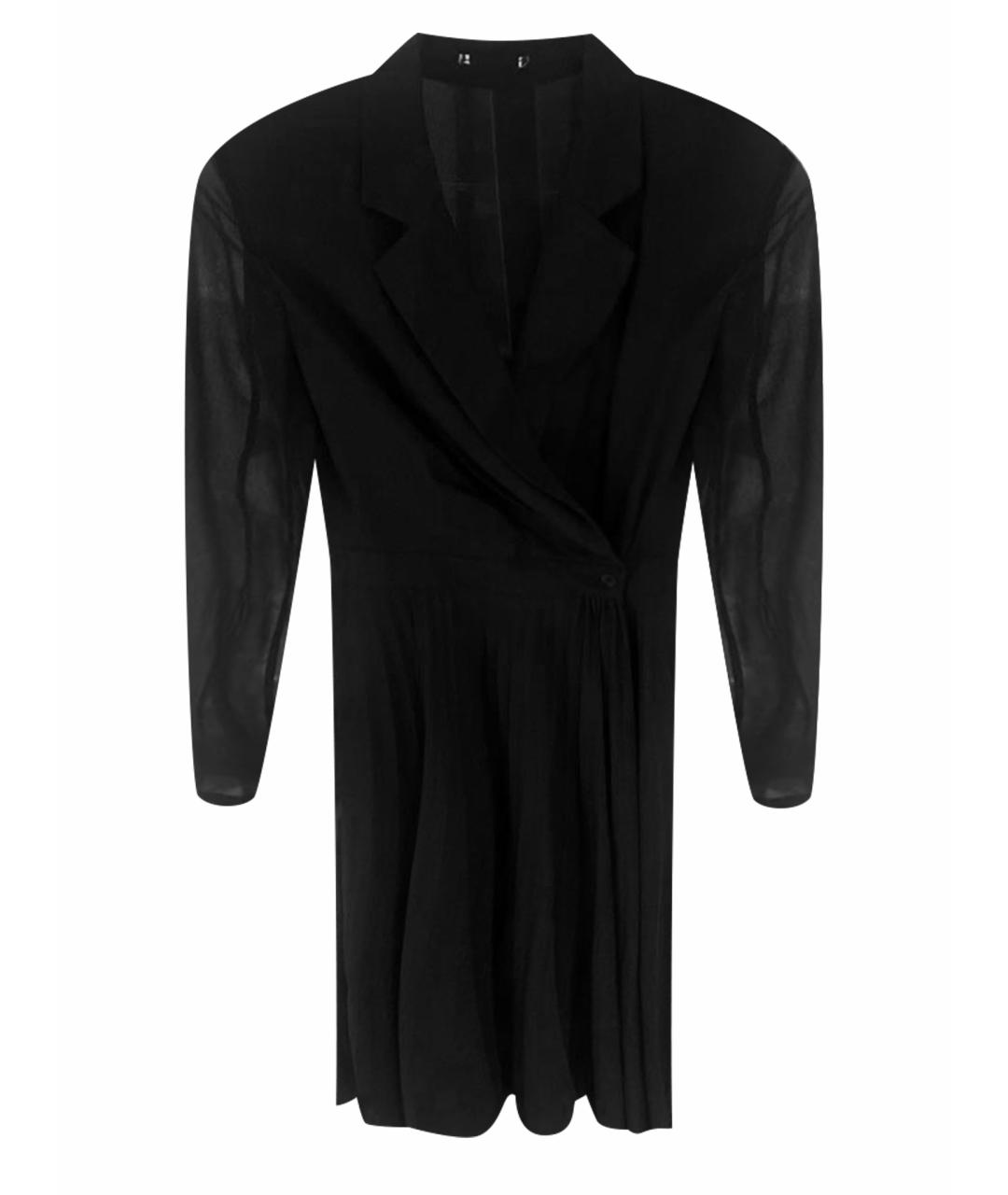SANDRO Черное вискозное вечернее платье, фото 1