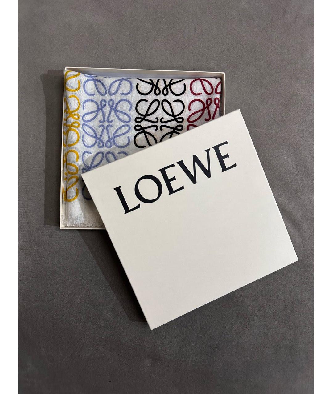 LOEWE Мульти шерстяной шарф, фото 6