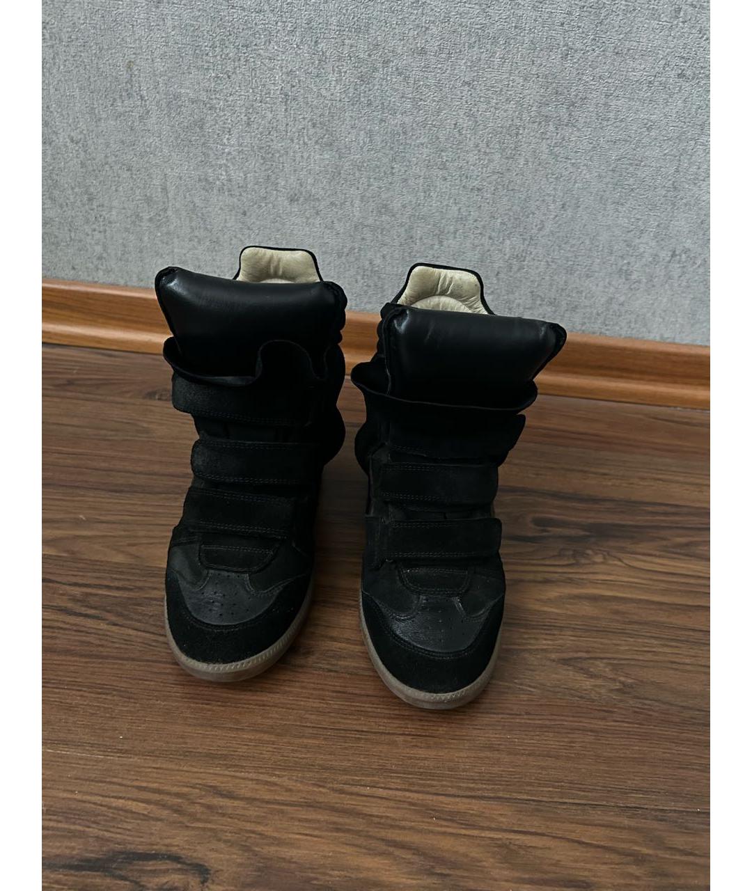 ISABEL MARANT Черные замшевые кроссовки, фото 2