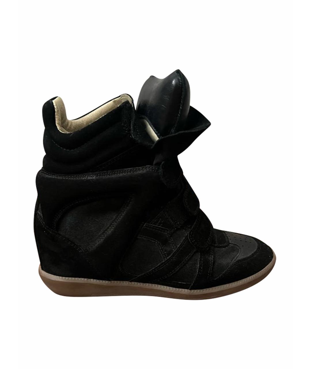 ISABEL MARANT Черные замшевые кроссовки, фото 1