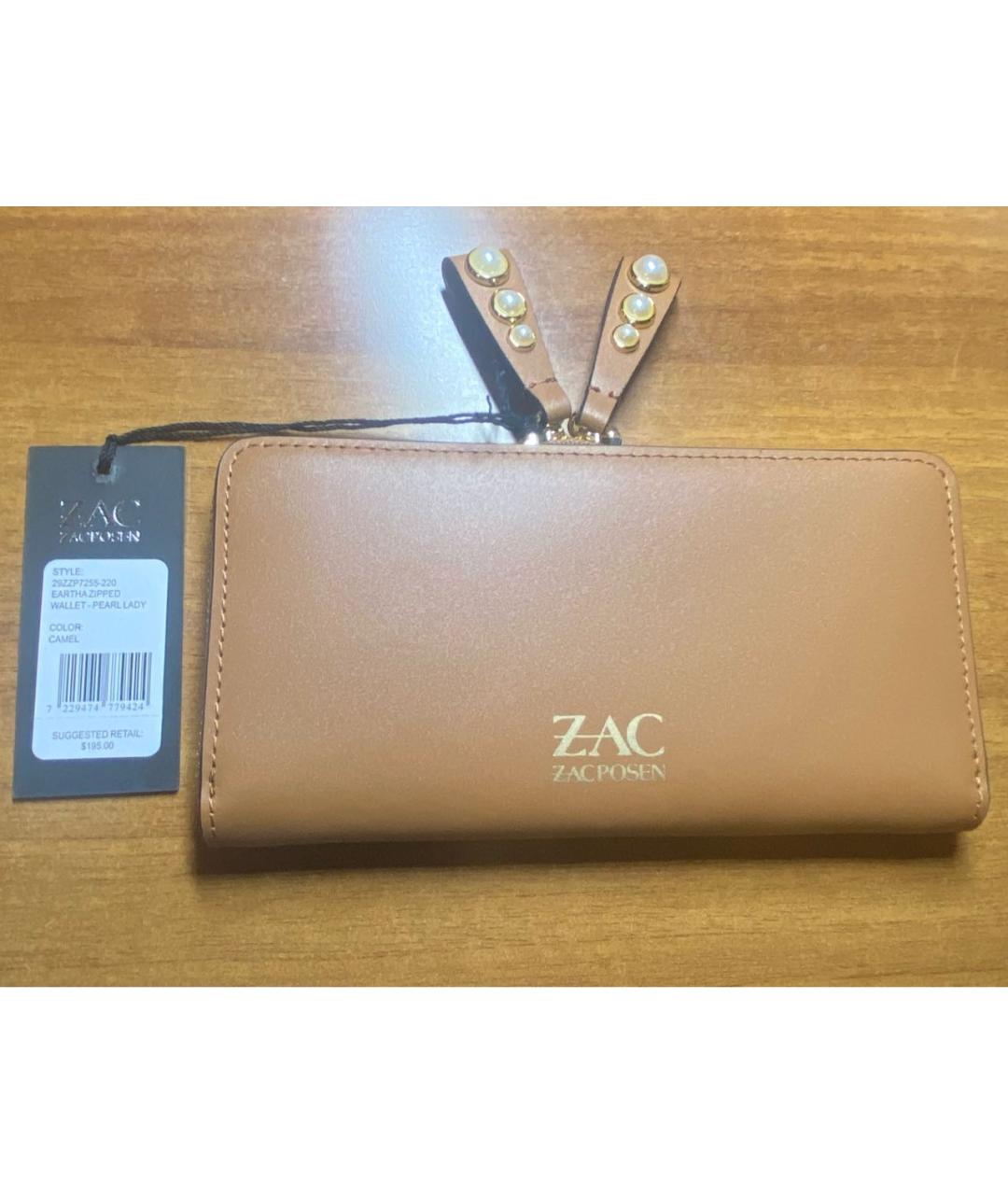 ZAC ZAC POSEN Горчичный кожаный кошелек, фото 4