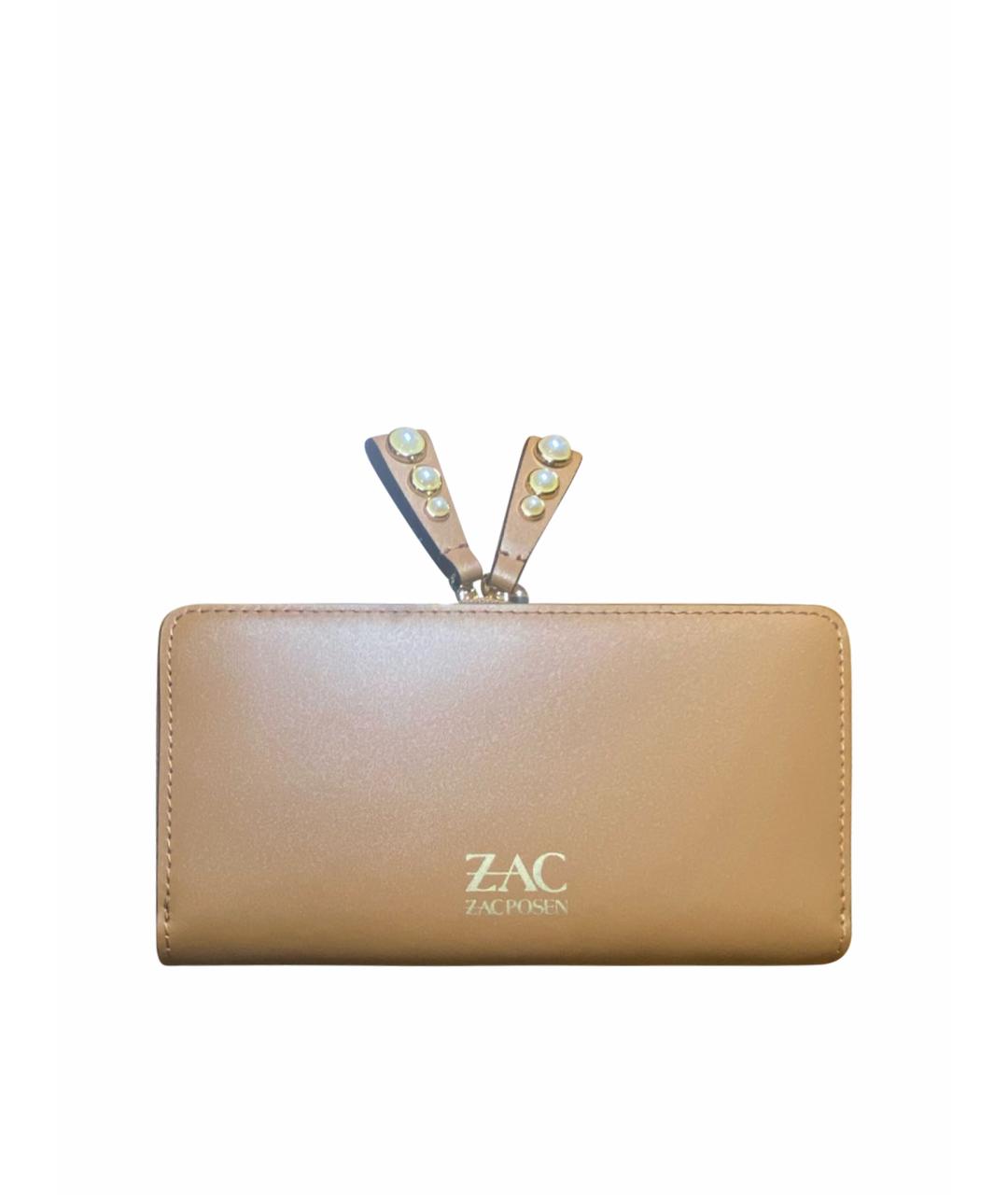 ZAC ZAC POSEN Горчичный кожаный кошелек, фото 1