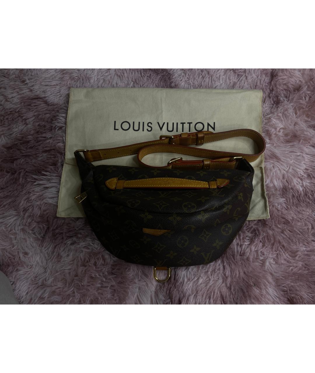 LOUIS VUITTON PRE-OWNED Бежевая кожаная поясная сумка, фото 5