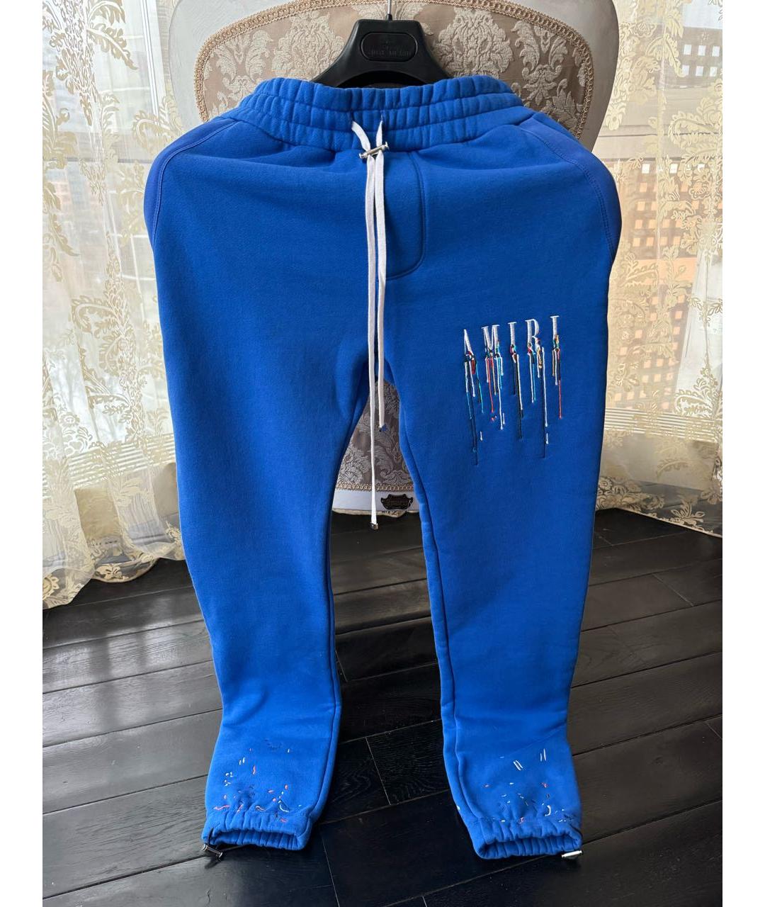 AMIRI Синие повседневные брюки, фото 7