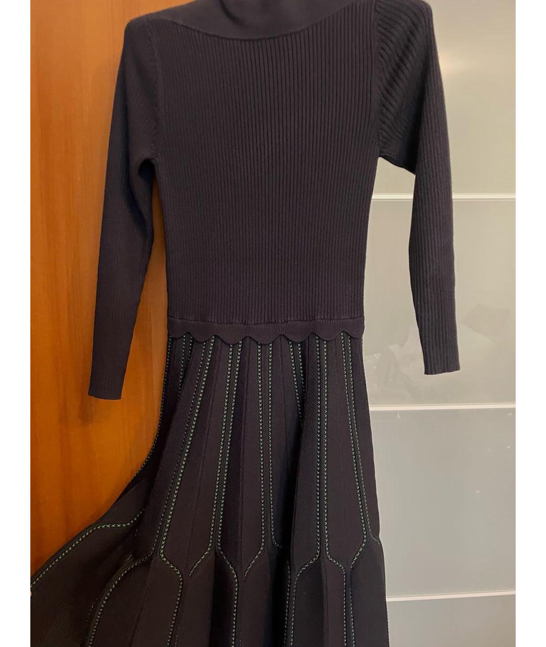 SANDRO Темно-синее полиамидовое повседневное платье, фото 2