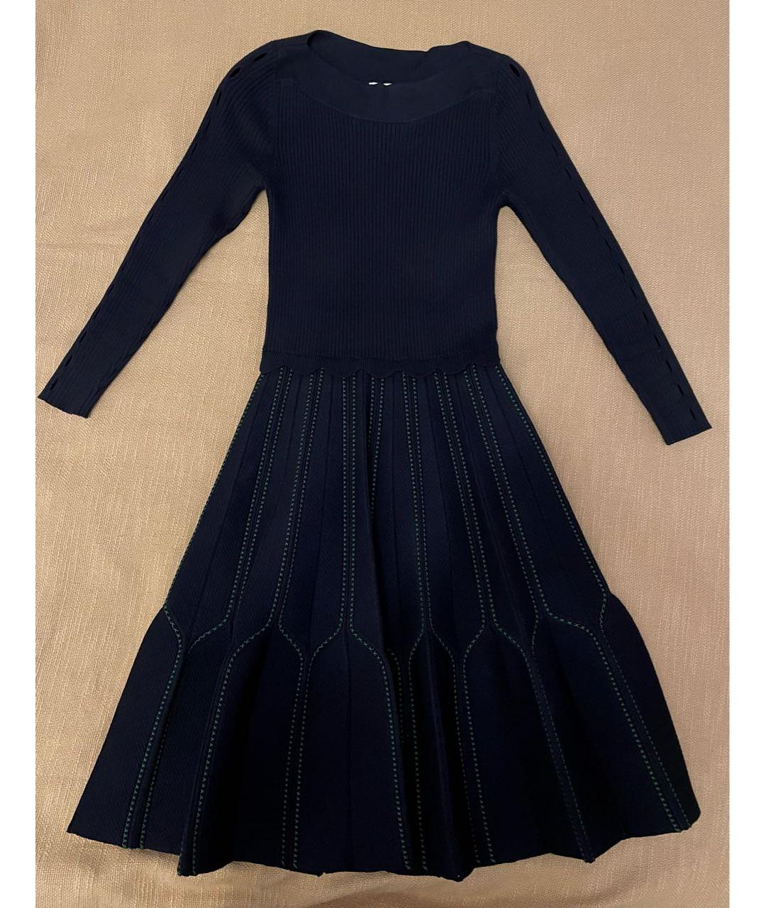 SANDRO Темно-синее полиамидовое повседневное платье, фото 8