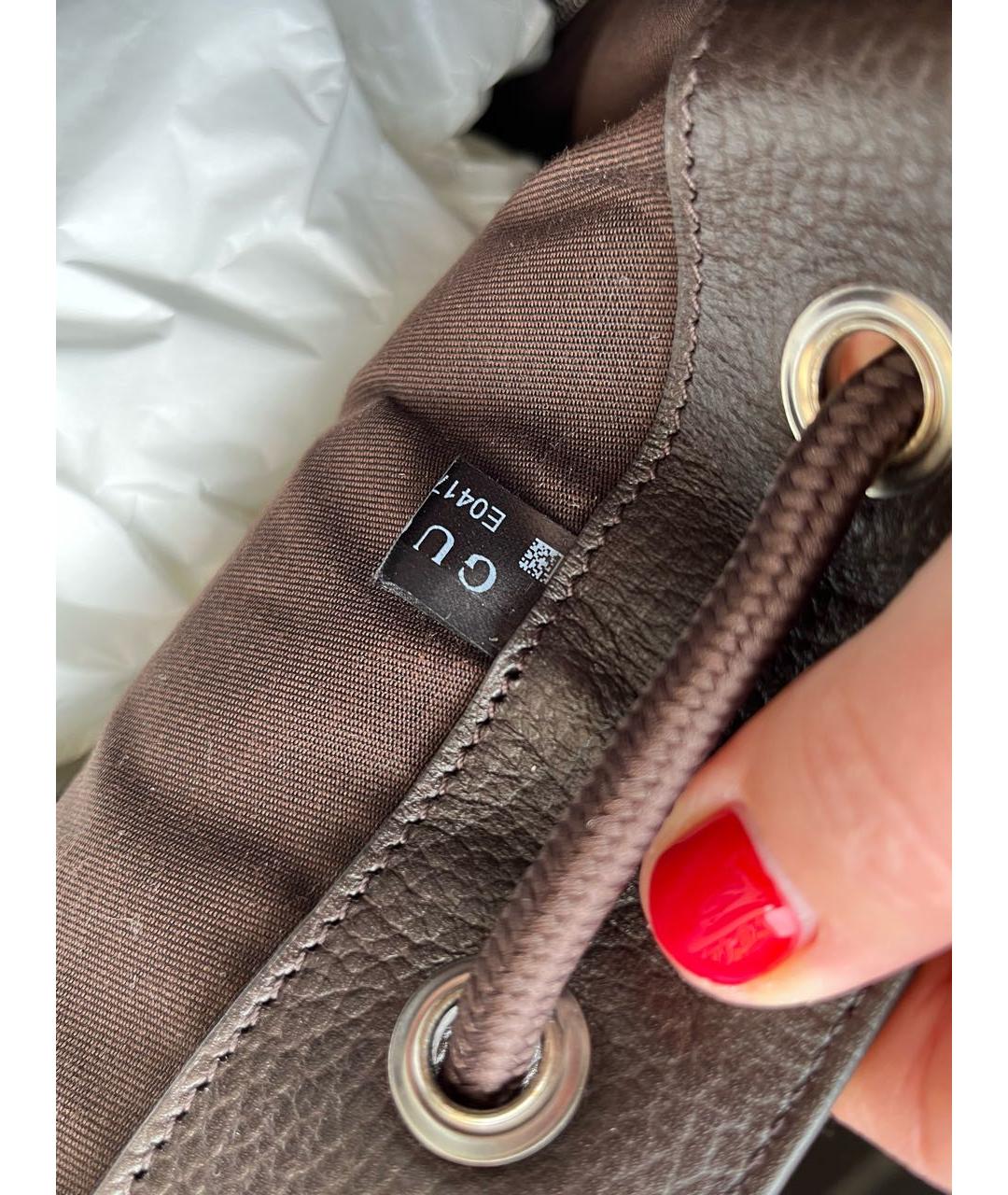 GUCCI Коричневый тканевый рюкзак, фото 5