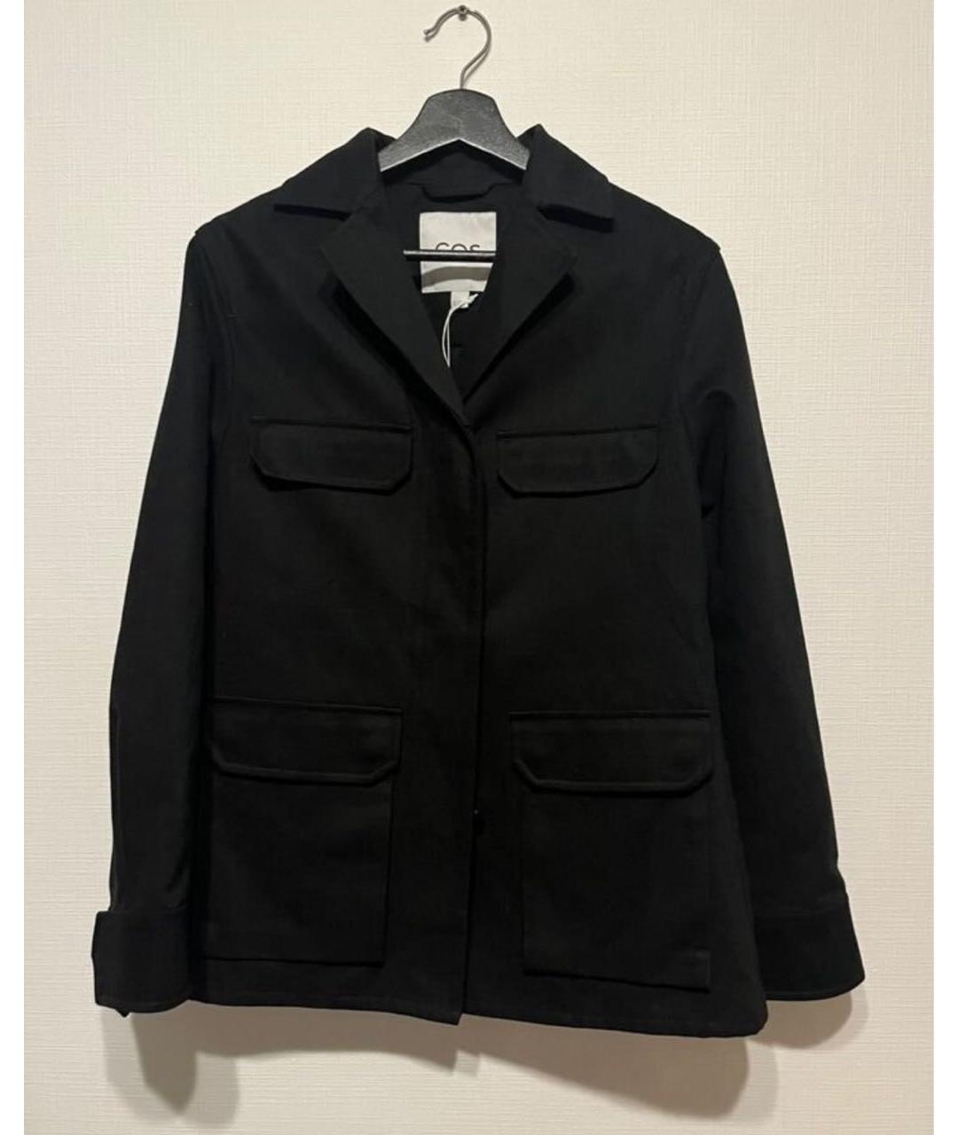 COS Черный хлопковый жакет/пиджак, фото 4