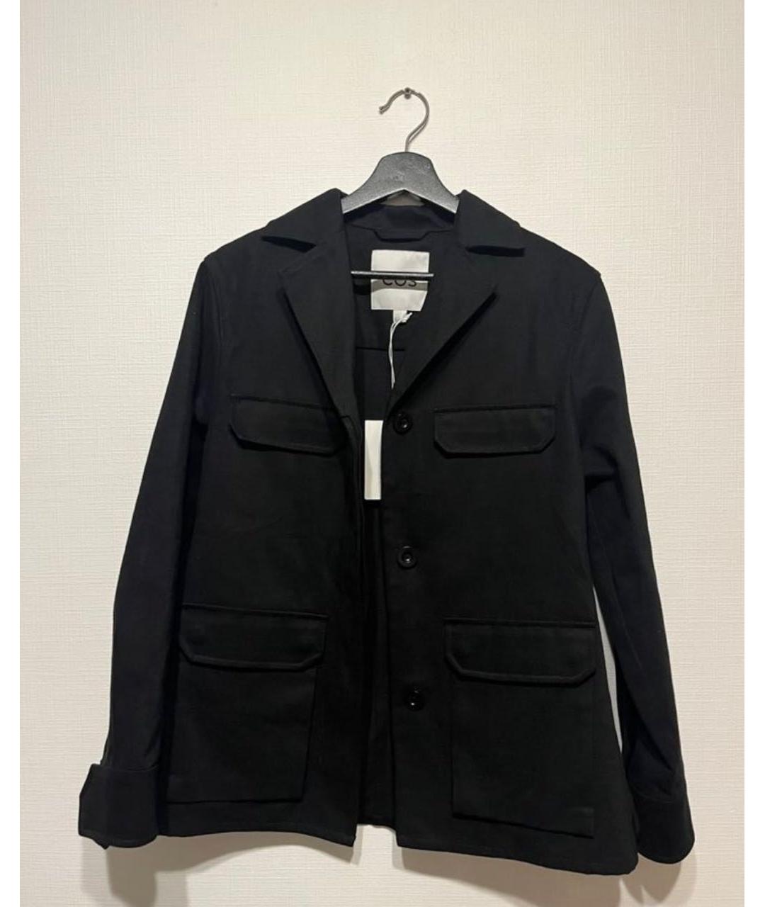 COS Черный хлопковый жакет/пиджак, фото 2