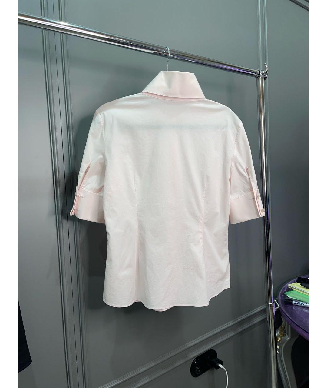 ALEXANDER MCQUEEN Розовая хлопко-эластановая рубашка, фото 6