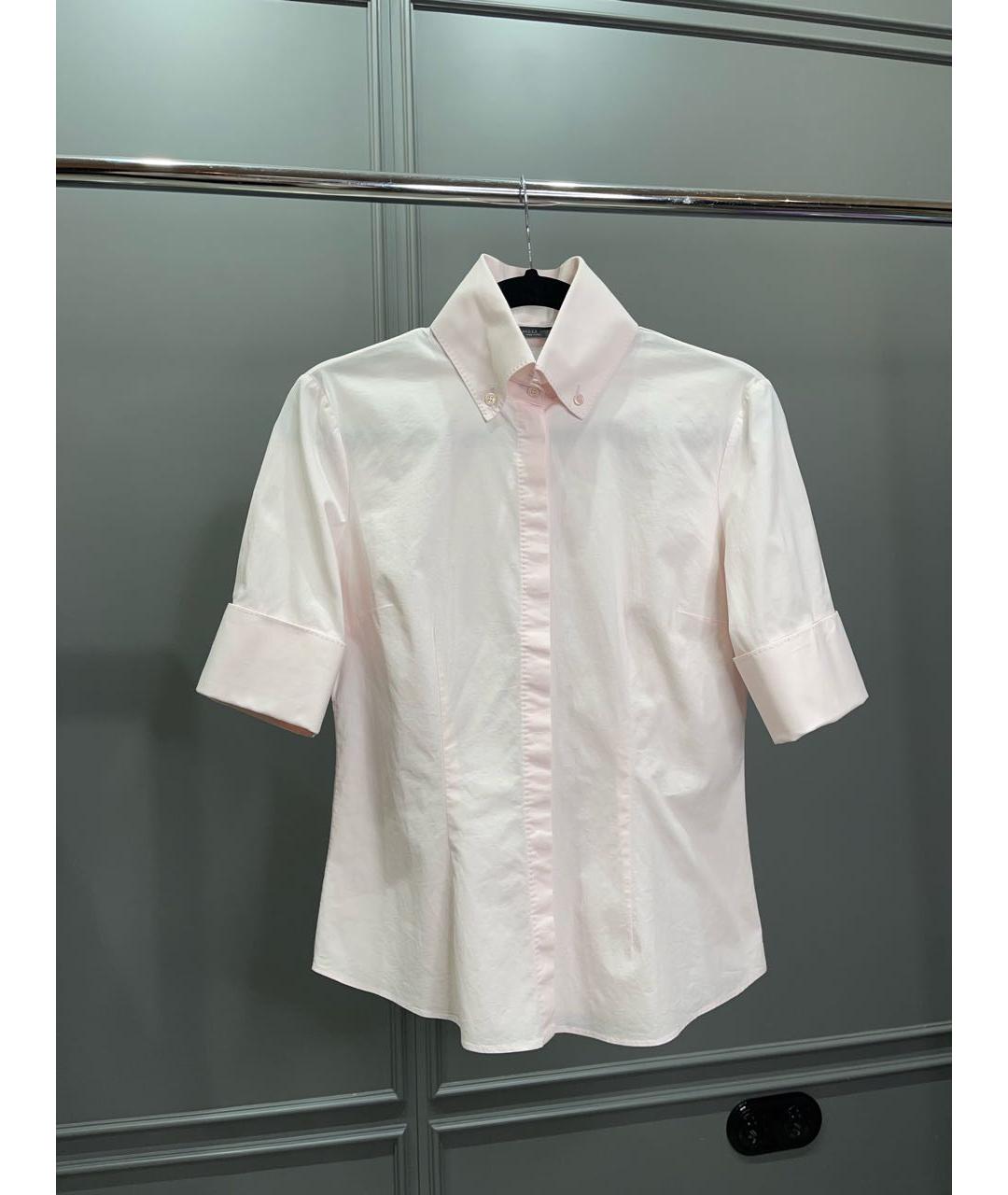 ALEXANDER MCQUEEN Розовая хлопко-эластановая рубашка, фото 7