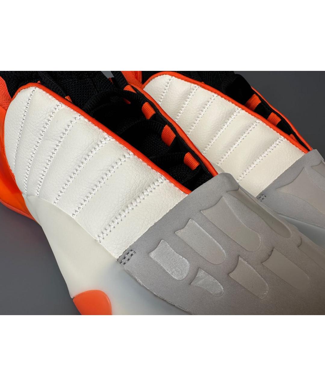 ADIDAS Оранжевое кожаные низкие кроссовки / кеды, фото 3