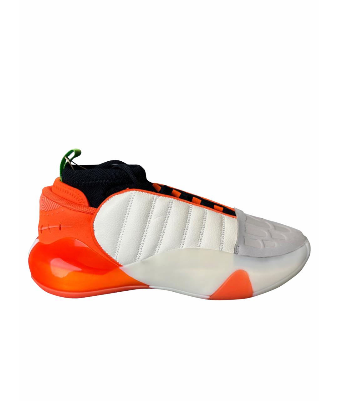 ADIDAS Оранжевое кожаные низкие кроссовки / кеды, фото 1