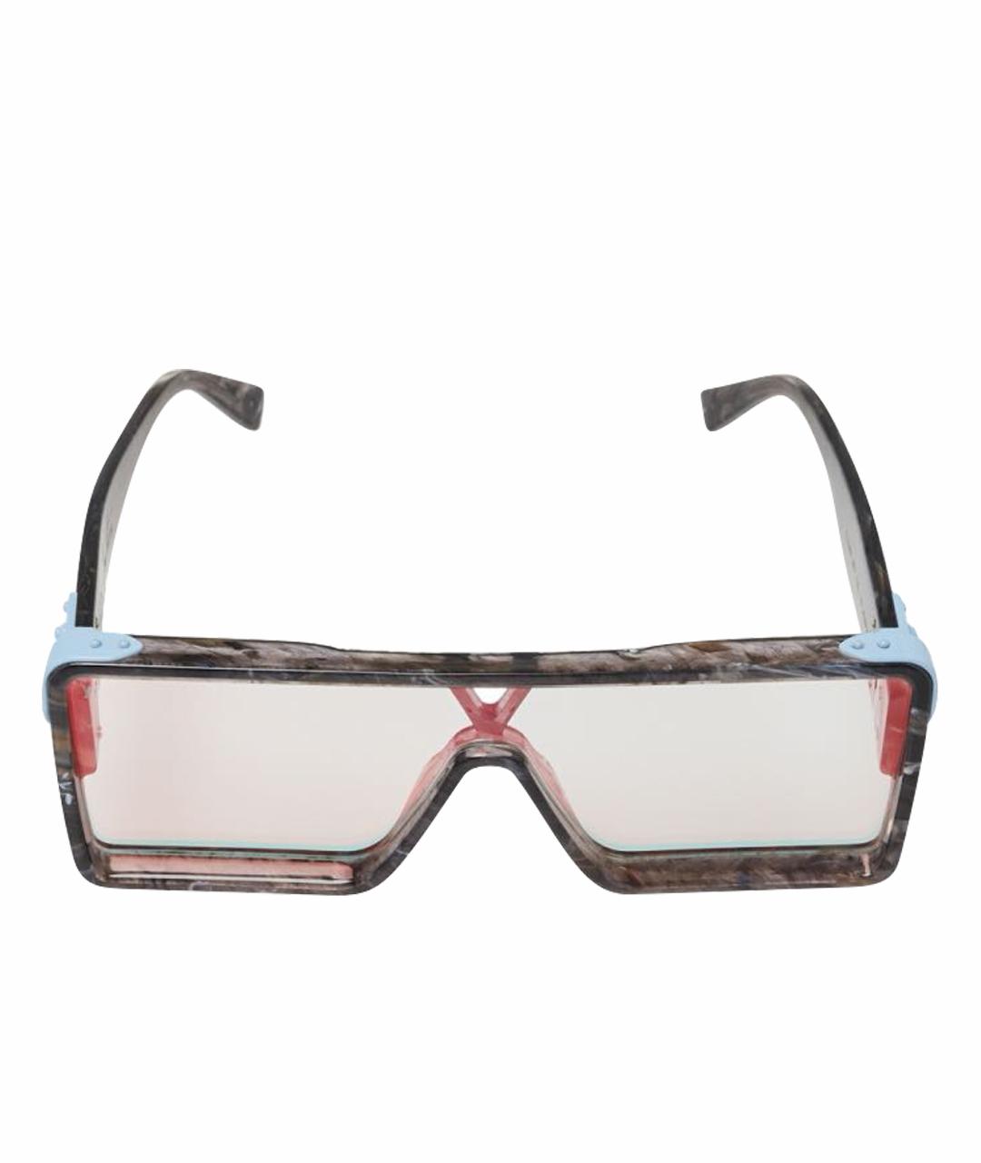 LOUIS VUITTON PRE-OWNED Антрацитовые пластиковые солнцезащитные очки, фото 1