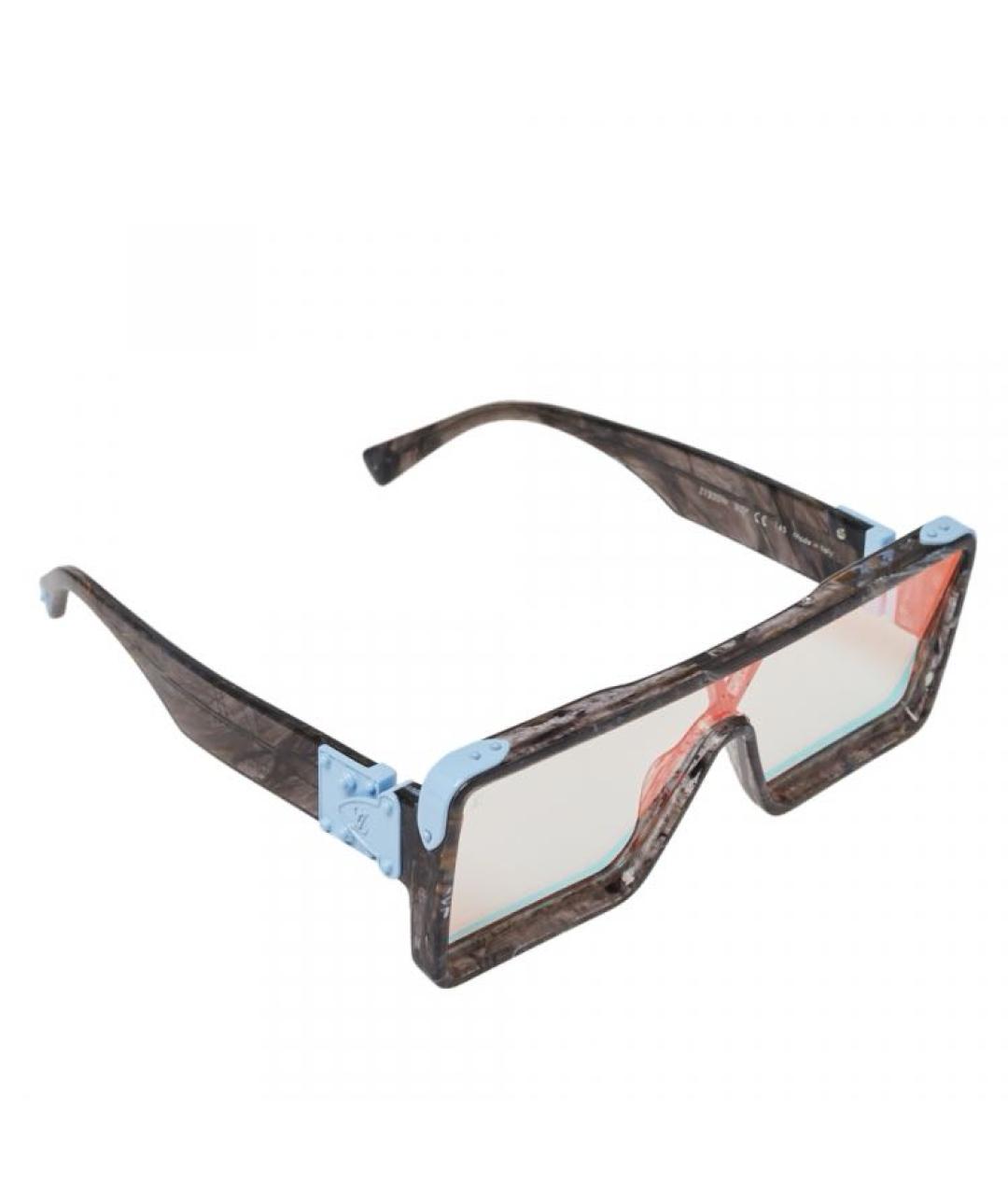 LOUIS VUITTON PRE-OWNED Антрацитовые пластиковые солнцезащитные очки, фото 3