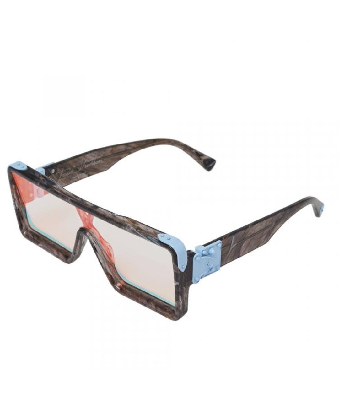 LOUIS VUITTON PRE-OWNED Антрацитовые пластиковые солнцезащитные очки, фото 2