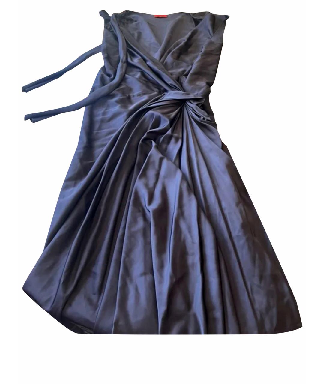 LANVIN Темно-синее вискозное вечернее платье, фото 1