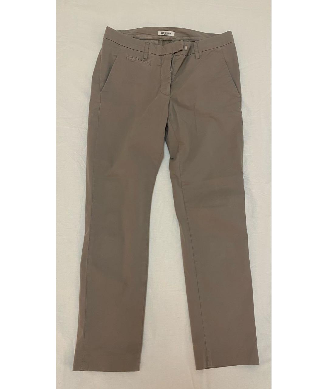 DONDUP Бежевые хлопковые брюки узкие, фото 3