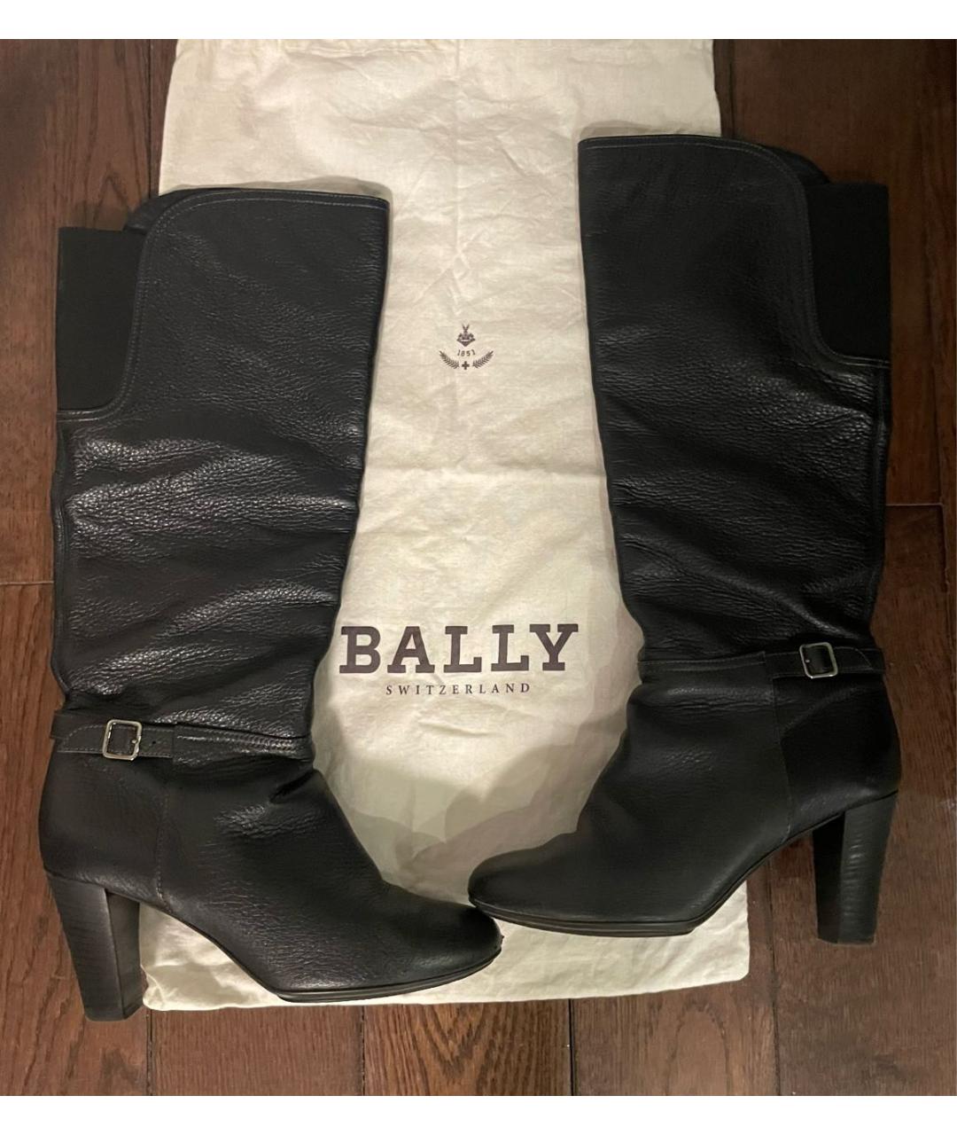 BALLY Черные кожаные сапоги, фото 8