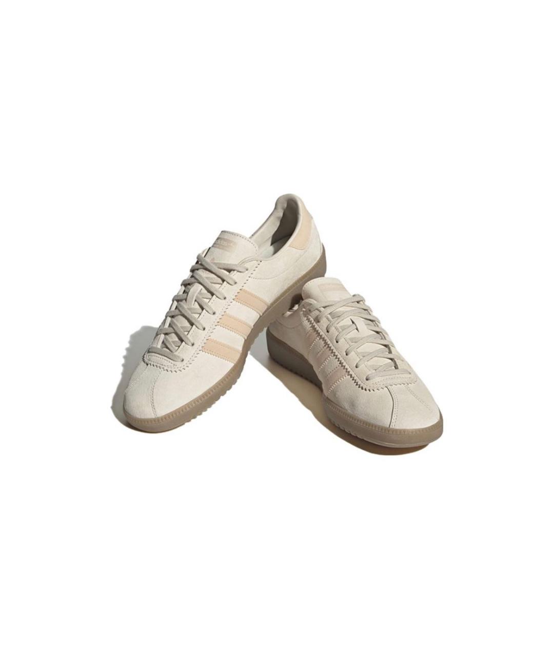 ADIDAS Бежевые кожаные кроссовки, фото 3
