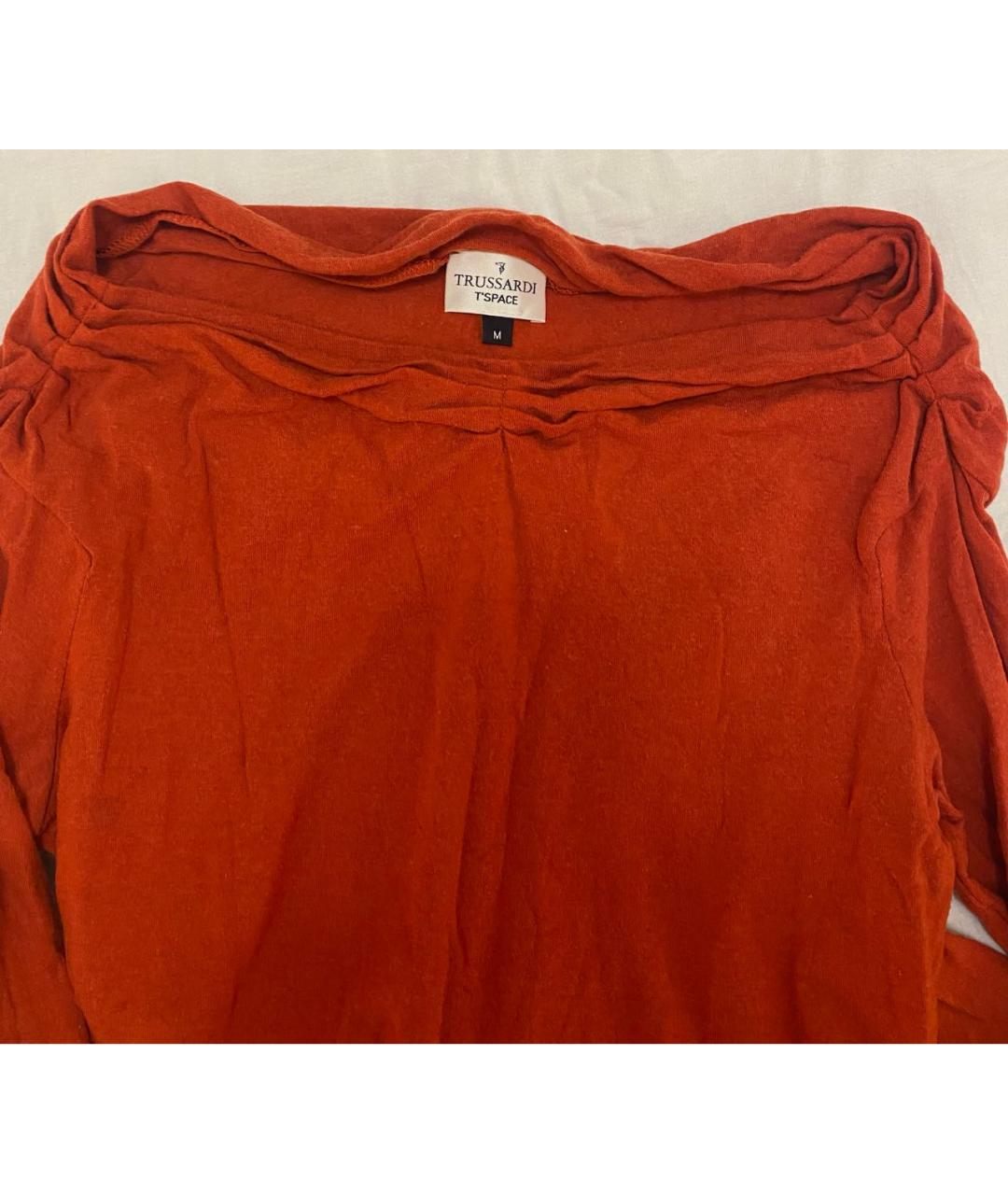 TRUSSARDI JEANS Оранжевый вискозный джемпер / свитер, фото 2