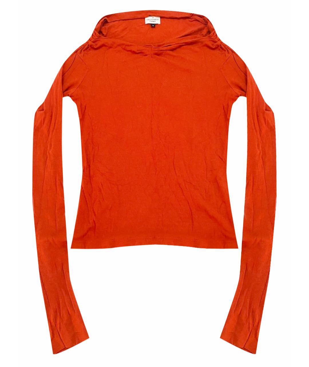 TRUSSARDI JEANS Оранжевый вискозный джемпер / свитер, фото 1
