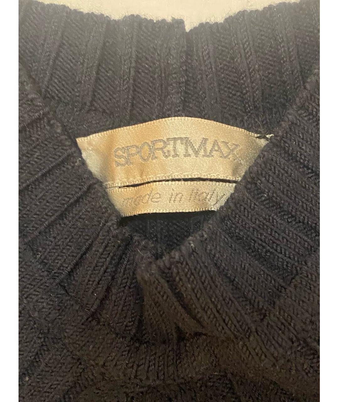 SPORTMAX Черный шерстяной джемпер / свитер, фото 4