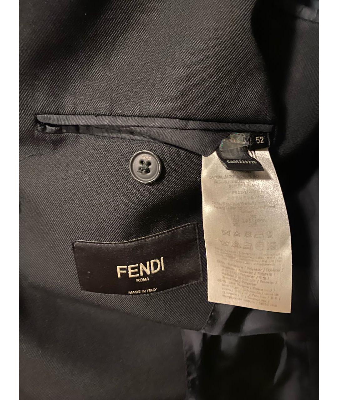 FENDI Черный шерстяной жакет/пиджак, фото 3