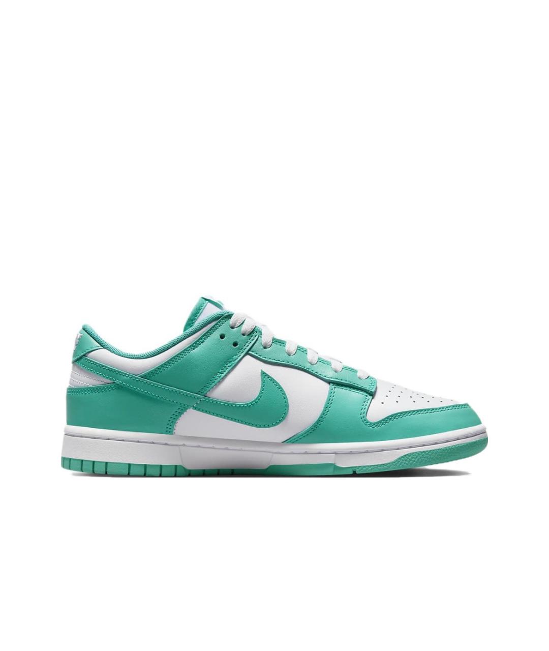 NIKE Бирюзовые кожаные низкие кроссовки / кеды, фото 1