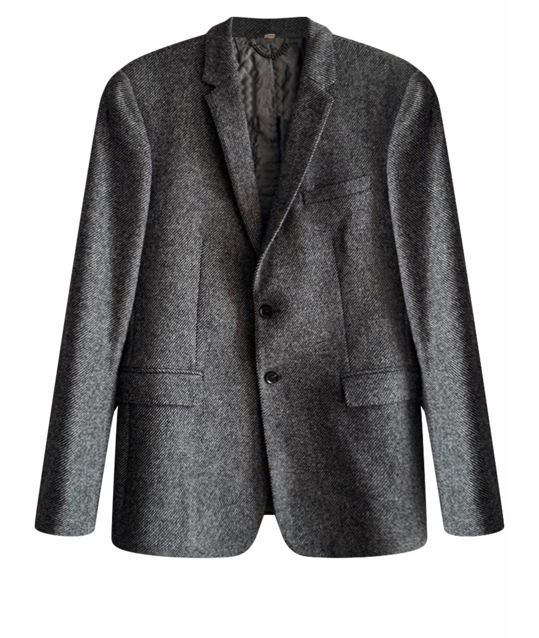 BURBERRY Серый шерстяной пиджак, фото 1